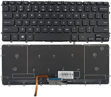 Substituição do laptop Tiugochr Layout dos EUA com teclado de luz de fundo para Dell XPS 15 9530 Precision M3800 9530B 0Whyh8 WHYH8 0HYYWM PK130YI2A00 V143725AS1 PK130YI1A04