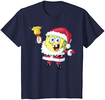 Bob Esponja Squarepants Papai Noel Sponge Camiseta de Natal