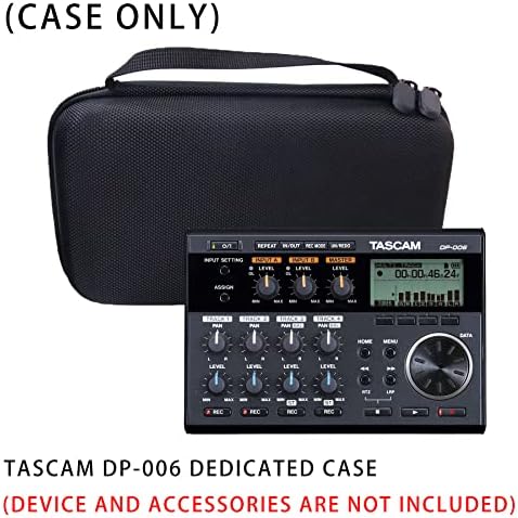 Waiyucn Hard EVA Caso de transporte para Tascam DP-006 Caso de gravador de áudio digital de 6 faixas.