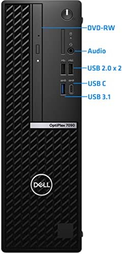 Dell Optiplex 7090 SFF Computador de mesa-Intel i7-10700 até 4,8 GHz, 32 GB RAM 1TB NVME SSD, DVD, DisplayPort 4K Suporte