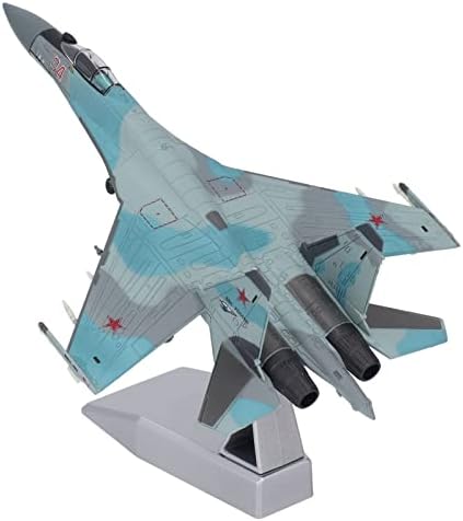 Ritoeasysports 1: 100 Scale Fighter Model, Russo SU -35 LELO DE SIMULAÇÃO ABS MODELO MILITAL ORNAMENTO com base de