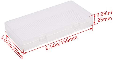 Bettomshin 8 x 18650 caixa de organizador de caixa de armazenamento de bateria transparente