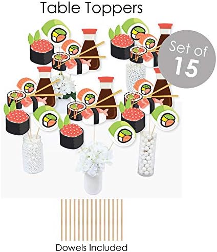 Big Dot of Happiness Let's Roll - Sushi - Suprimentos de festas japoneses - Kit de decoração de banner - Fulend Pacurdle