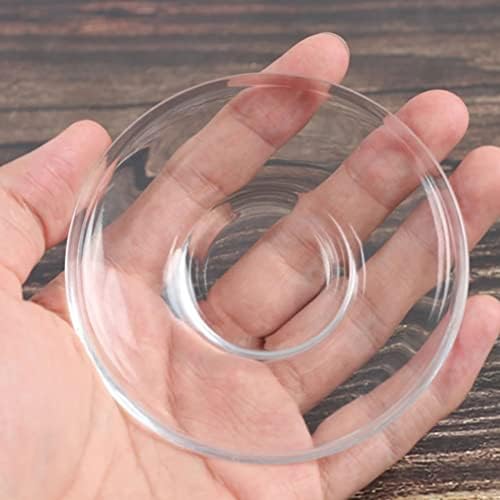 Housoutil Glass Chá Placas de café Placas de vidro transparentes Pussões de vidro: 2pcs Sagre de chá Titular Decoração de mesa Para