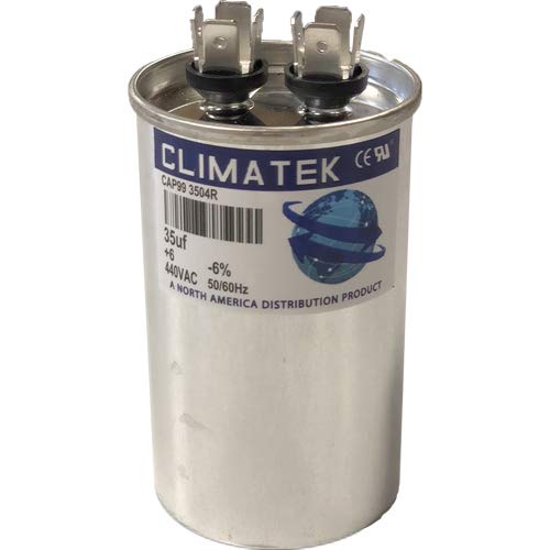 Capacitor redondo de Climatek - se encaixa em trane cpt00578 | 35 UF MFD 370/440 VOLT VAC