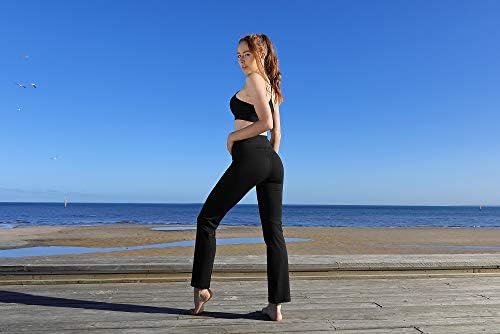 calças de ioga de bootcut para mulheres - TMUMY CONTROL TRAÇÃO DE ENCERTO ATLÉTICO DE EXERCÊNCIA ATHETICA LEGLINGS