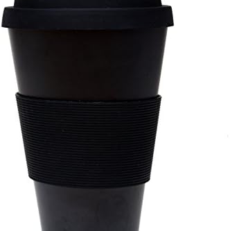 Caneca de xícara de café reutilizável caneca ecológica de fibra de fibra de bambu e ecologicamente corretas 15oz