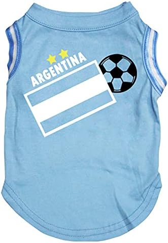 Petitebella argentina bandeira de cão de cachorro de futebol