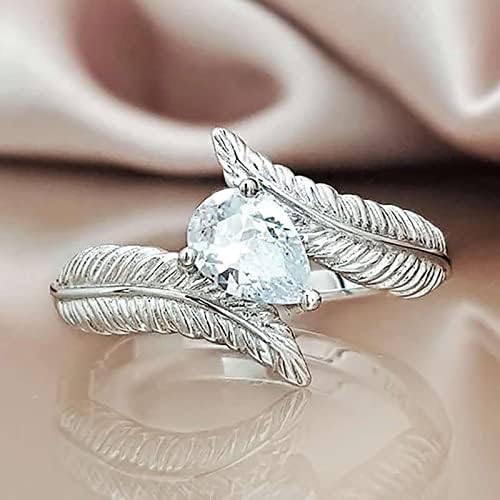 Personalidade Creative Leaf Diamond Ring Noivado Anel de casamento para mulheres anéis que não