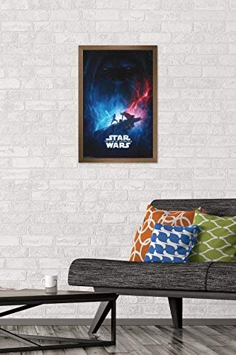Trends International Star Wars: The Rise of Skywalker - Pôster de parede de uma folha, 14.725 x 22.375, versão emoldurada