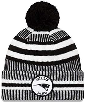 New Era Men's Black New England Patriots 2019 NFL Sideline Home Sport Knit Hat