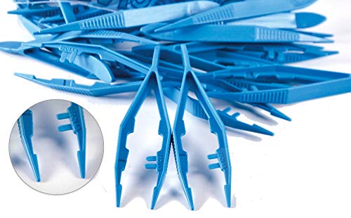ISOLAB EUA - pinças cônicas/fórceps azul de plástico