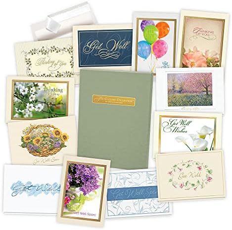 The Gallery Collection - Get Well Cards Sortement Box, Foil & Repositing