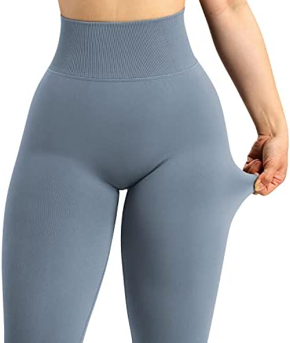 Ruuhee Mulheres sem costura levantando leggings de altura de lapidação de barragem de barriga de ioga calças de ioga