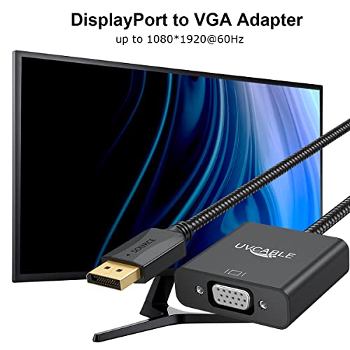 Adaptador DP para VGA para VGA para VGA Adaptador VGA Adaptador, DisplayPort para VGA Adaptador, Exibir porta para Adaptador VGA Male para Feminino Vídeo 1080p