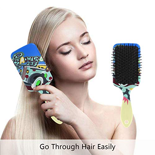 Vipsk Air Almofada escova de cabelo, grafite colorido de plástico, boa massagem adequada e escova de cabelo anti -estática para