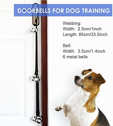 Campainhas de cachorro, sinos ajustáveis ​​para cães, campainhas para treinamento de cães, sinos de cães para maçaneta de porta, treinamento