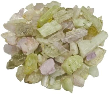 Materiais Hypnotic Gems: 1 lb de Kunzita a granel áspero e pedras escondidas do Paquistão - Cristais naturais crus para cabine,
