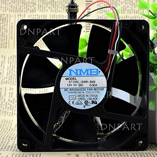 DNPART Compatível para NMB 4715KL-04W-B49 12V 0,9A 3 fios 12038 12cm Fan de resfriamento