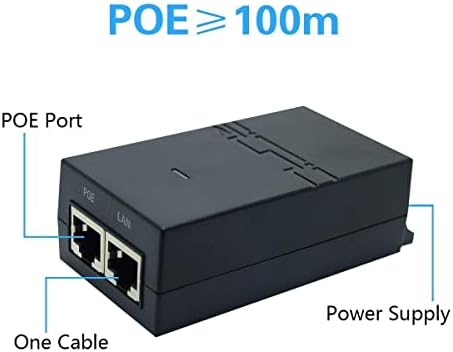 Injetor Poe -2port poe para 48v15.4w com IEEE802.3i 10 BASE-T IEEE802.3I 100 BASE-TX IEEE802.3X Controle de fluxo
