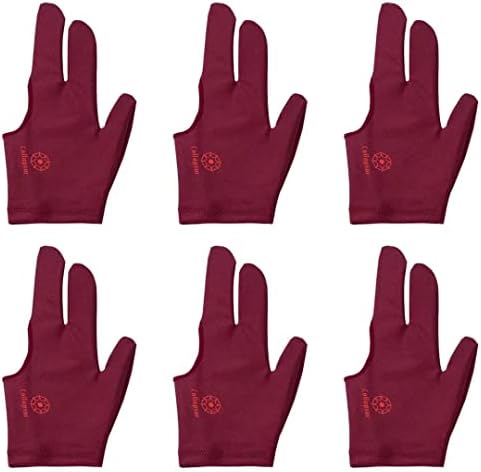 Colapsar 3 dedos luvas de bilhar com luvas de sugestão 6pcs/conjunto ou 10pcs/conjunto - para mão esquerda ou direita