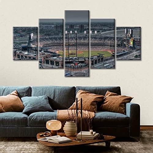 TUMOVO 5 Pieces America Baseball Stadium Sports Wall Decor