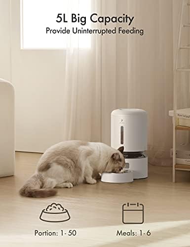 Alimentador de gatos automáticos de petlibro, dispensador de alimentos secos para animais de estimação preservação tripla