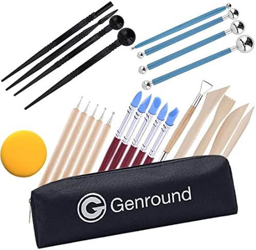 Genround 25pcs Polymer Clay Tools+Paint & Plant Flower Growing Kit