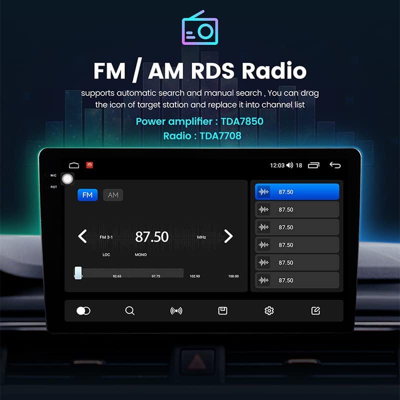Android 10 estéreo de rádio para Toyota Camry 2015-2017, Biorunn 10,36 polegadas GPS Navi Octa Core Controle de voz