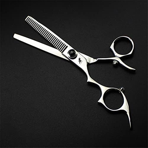 Senhores de corte de cabelo Conjunto, kit de tesoura de corte de cabelo profissional à esquerda com tesoura de corte, para o kit de tesouras de salão de salão de barbeiro, 6,0 polegadas
