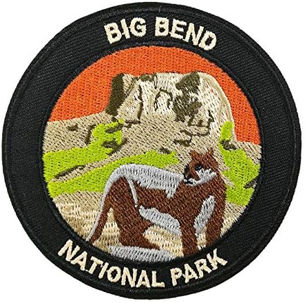 Big Big Bend Park National Parque Big Bord Bordado Ferro em Patch Life ao ar livre Campo de camping