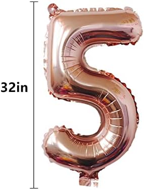 Número 77 balões de 32 polegadas de balão digital alfabeto 77 aniversário balões dígitos 77 balões de hélio grandes balões para festas de aniversário suprimentos de casamento Bachelorette Bridal Chusel, ouro rosa número 77th