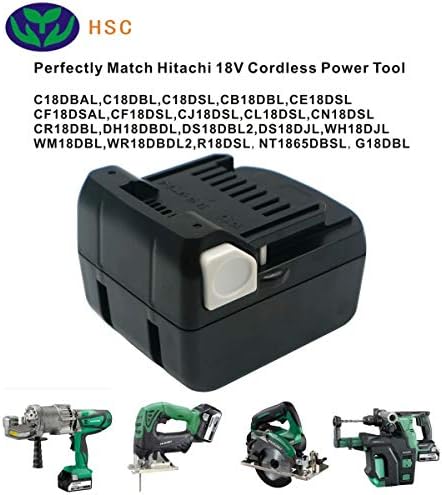 3000mAh 18650 Bateria de bateria Hit18D Bateria de íons de lítio 18V Substituição para Hitachi 18V Battery BSL1815X BSL1830 330068 330139 330557