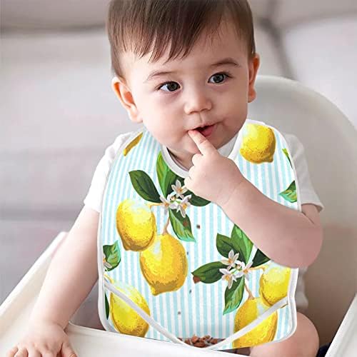 Emelivor Lemons babadores para bebês menino alimentando babadores babadores à prova d'água para comer meninos para meninas
