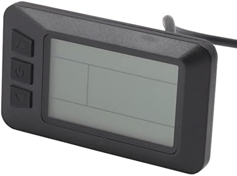 Medidor de exibição LCD de bicicleta elétrica, indicador de energia odômetro de bicicleta multifuncional 5pin Conector