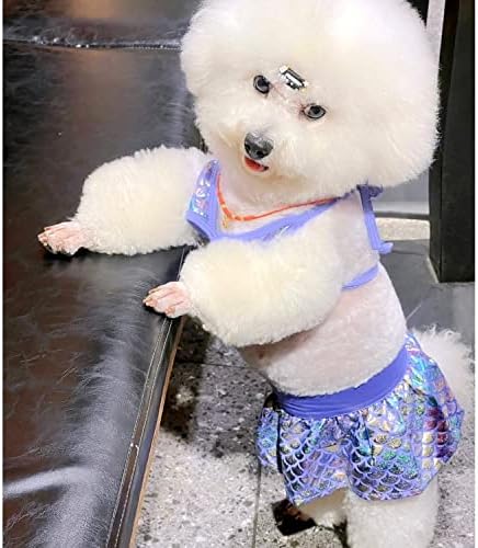 Traje de banho de biquíni para cachorro Vestido de cachorro de banho de banho de roupas de praia roupas gatos para cachorro gato de cachorro