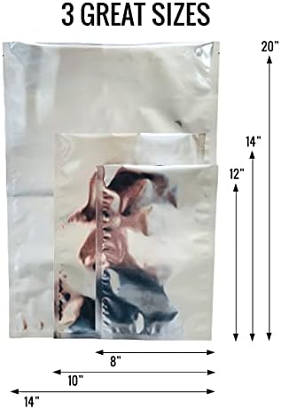 Premium Qualidade de 3 tamanho Mylar sacos para armazenamento de alimentos Mylar Sacos com absorvedores de oxigênio