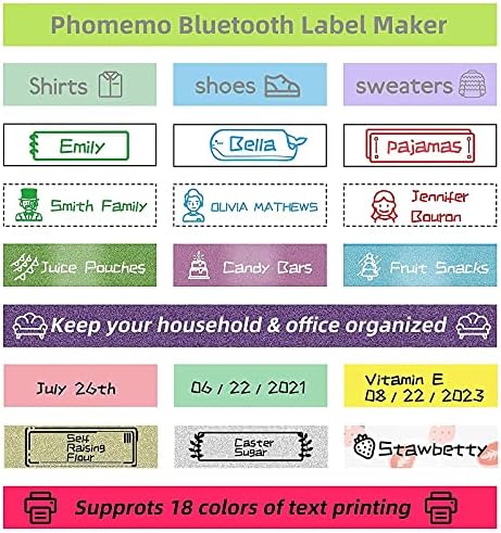 Máquina de fabricante de etiquetas Phomemo p12, compatível com a impressora de etiqueta do sistema iOS e Andriod