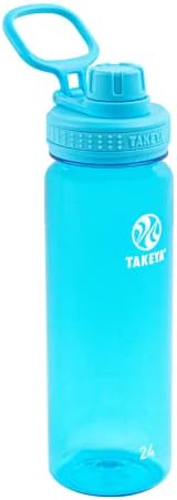 Garrafa de água Tritan Sport de qualidade premium da Takeya com tampa de bico, bpa livre, 24 onças, claro