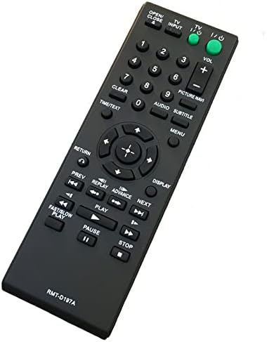 Controle remoto de substituição RMT-D197A FIT para controle remoto da Sony DVD Player para DVP-SR201P, DVP-SR210P, DVP-SR405P, DVP-SR510H, DVP-SR200P