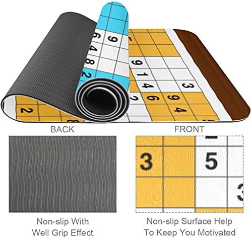 Yoga Mat Sudoku Game Eco Friendly Non Slip Fitness Exercício tapete para pilates e exercícios de piso