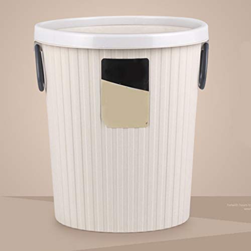 Lata de lata de lata de cozinha/lixo lata de plástico redonda pequena lixo pode cesta de resíduos com lixeira de