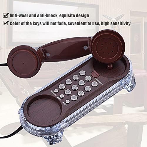 Telefone de telefone antigo pdgjg de moda de moda pendurada parede montada com luz de fundo azul