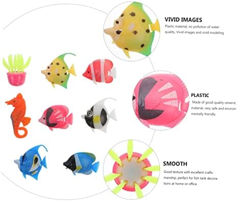 IPETBOOM 8PCS Ornamentos de decoração de paisagismo de tanques de peixes para artesanato mariposas decorativas para os ornamentos