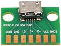 WLGQ USB 2.0 Micro B fêmea Soquete PCB Placa