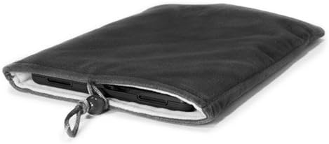 Caixa de ondas de caixa compatível com Plum Ten 3G - Bolsa de veludo, manga de bolsa de tecido de veludo macio com cordão para ameixa dez 3g, ameixa dez 3g | Optimax 10 - Jet Black