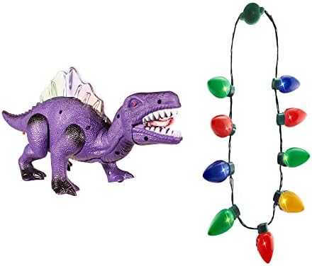 Pacote de férias de Novelies Windy City | Colar de lâmpada de Natal LED e iluminação de brinquedo de dinossauro roxo