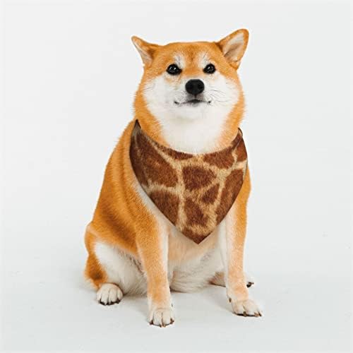 Pet Bandana Funny-3D-Giraffe-Animal Soft Puppy Cat Lengável Lenço Diário Lavagem Grande