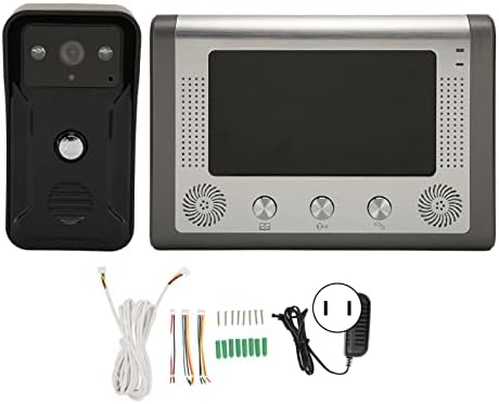 Sistema telefônico de porta de vídeo, 7 polegadas Monitor de LCD Vídeo Kits de campainha de videocultura, porta do intercomunicador