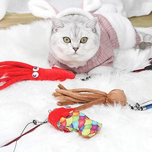 Honrane Catnip Toys, Kitten Sauden Hombing Toys para gatos e gatinhos, gatinho de gato de gato de gato de gato de peixe de peixe de peixe de peixe de peixe de peixe retrátil Pólo de pesca de peixe